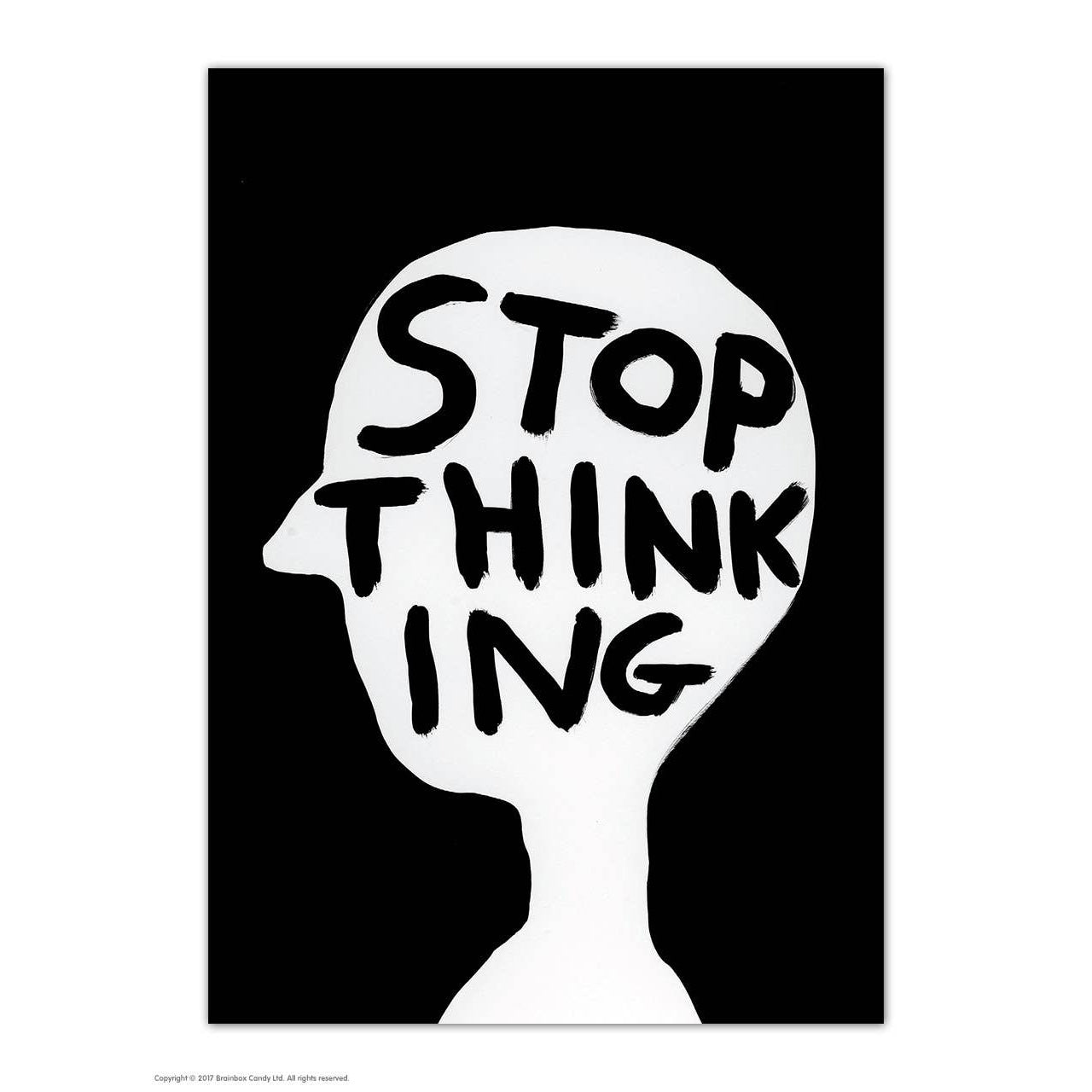 Stop Thinking Postcard